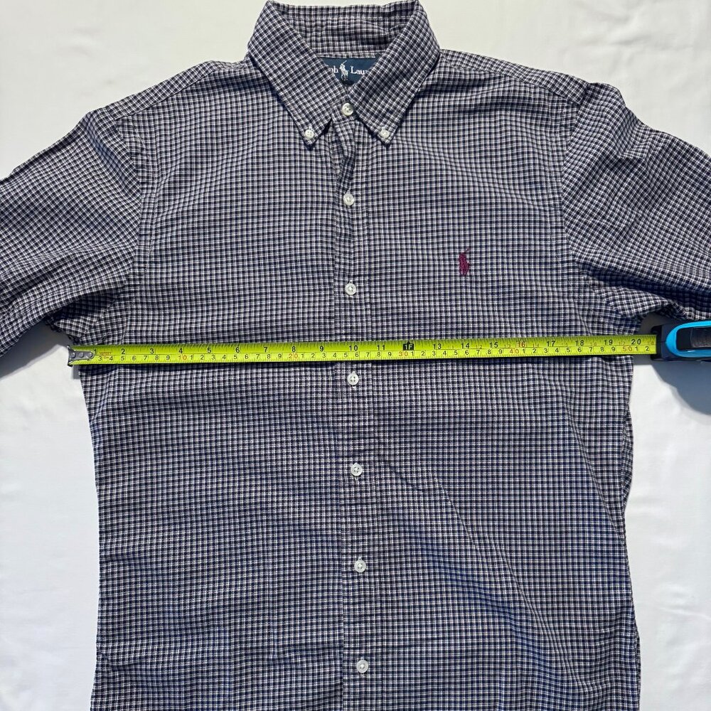 Ralph Lauren Men's Medium Slim Fit Button Down Plaid Shirt